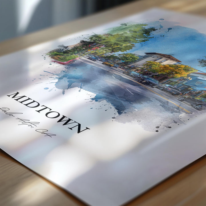 Palo Alto, California – Watercolor Art Print