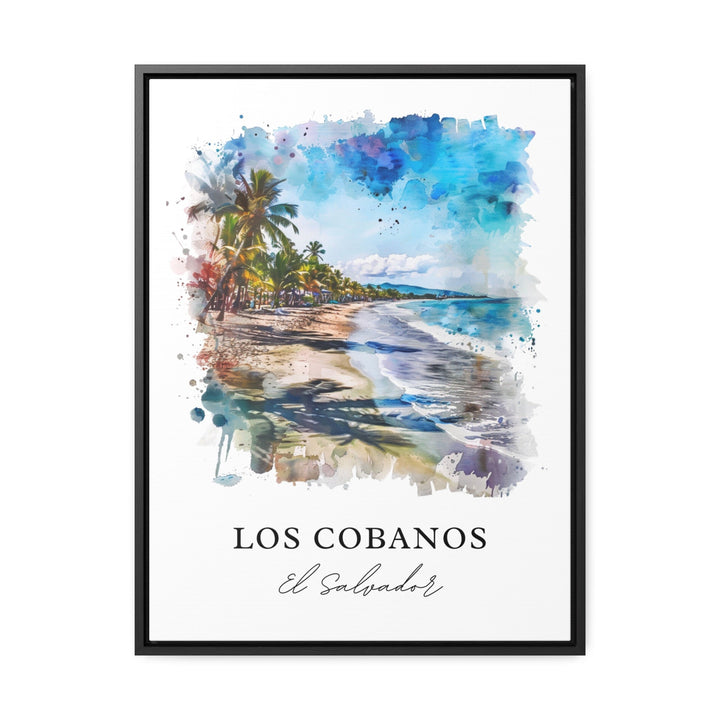 Los Cobanos Art, Los Cobanos Print, Sonsonate Watercolor, Los Cobanos El Salvador Gift,