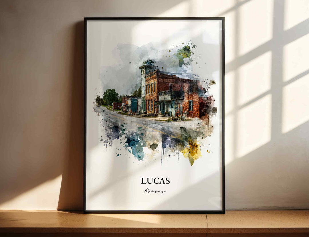 Lucas, Kansas – Watercolor Art Print