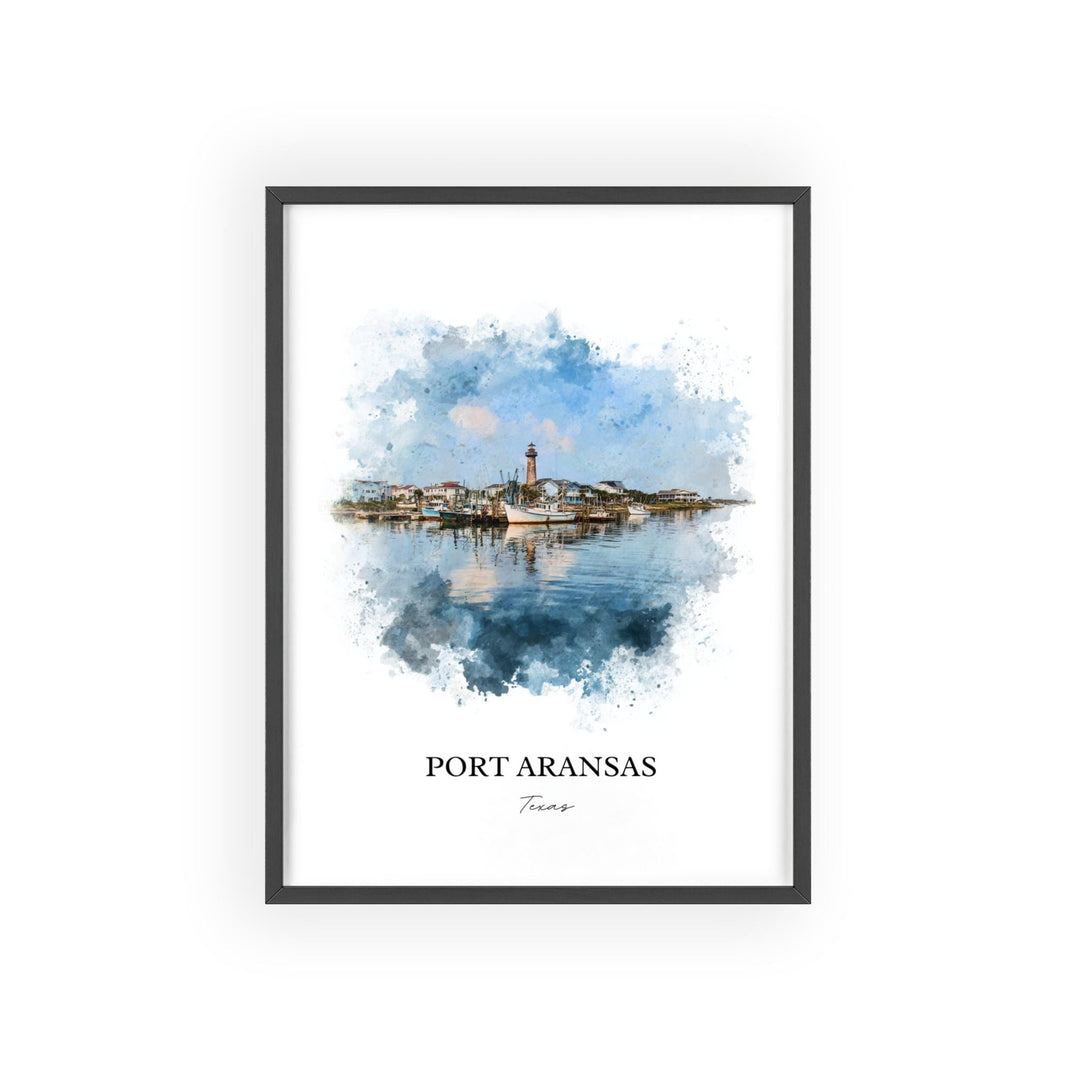 Port Aransas, Texas – Watercolor Art Print