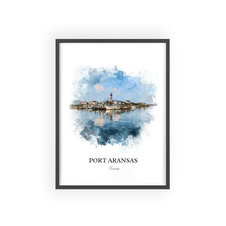 Port Aransas, Texas – Watercolor Art Print