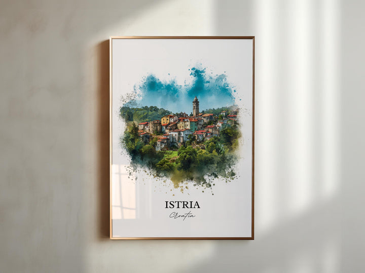 Istria Wall Art, Istria Croatia Print, Croatia Watercolor Art, Croatia Gift, Croatia Print, Travel Poster, Housewarming Gift
