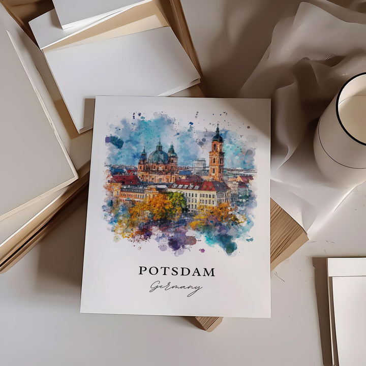 Potsdam Germany Wall Art, Potsdam Print, Potsdam Watercolor Art, Berlin Germany Gift, Travel Poster, Housewarming Gift