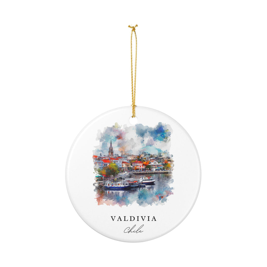 Valdivia Chile Ornament: Unique Valdivia Souvenir, Valdivia Chile Xmas Decor, and Authentic Chile Gift