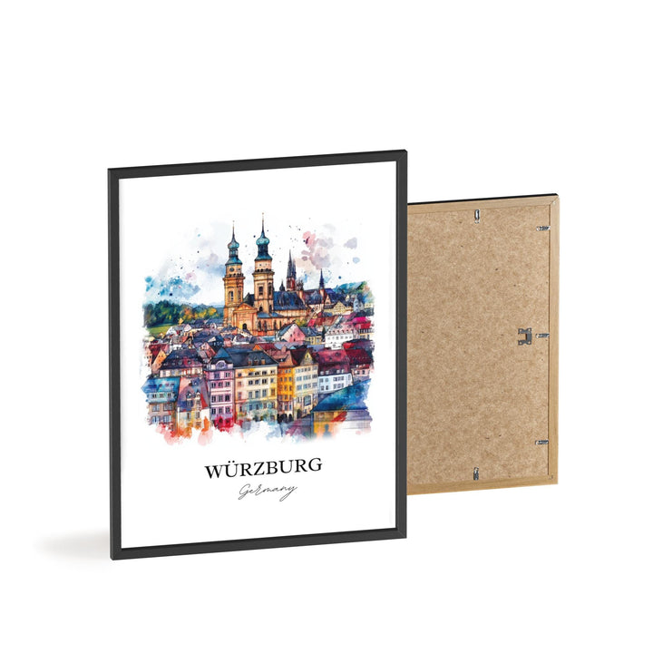 Würzburg  Wall Art, Bavaria Region Print, Germany Watercolor Art, Würzburg Gift, Travel Print, Travel Poster, Housewarming Gift