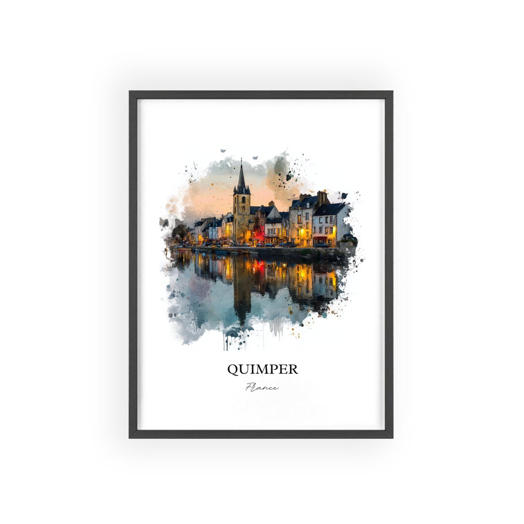 Quimper, France – Watercolor Art Print