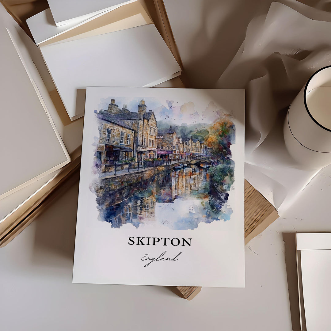 Skipton, England – Watercolor Art Print