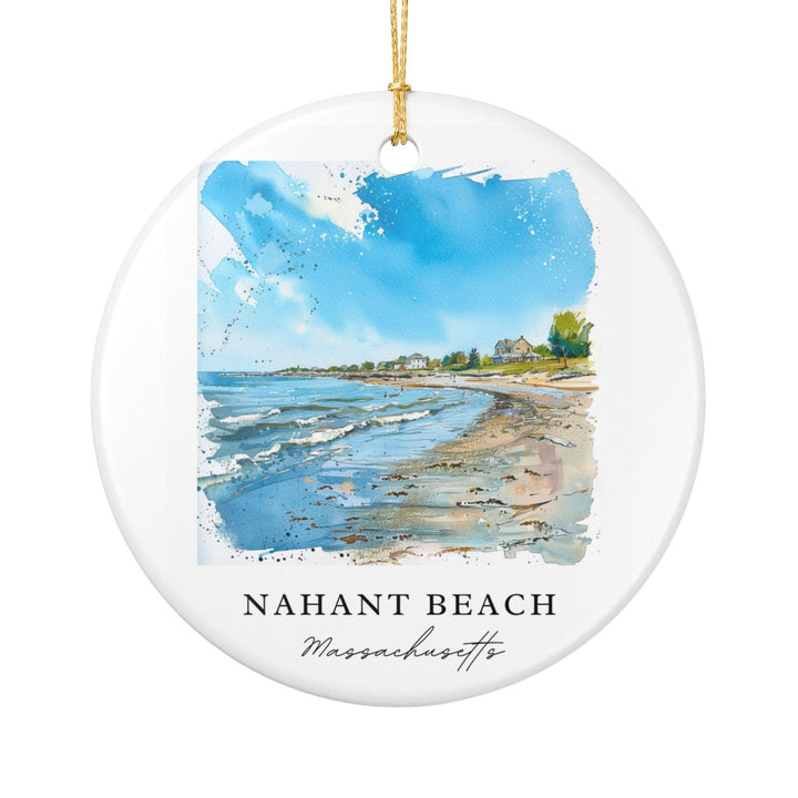 Nahant Beach Ornament: Unique Nahant Beach Souvenir, Massachusetts Xmas Decor, and Authentic Nahant Beach Gift