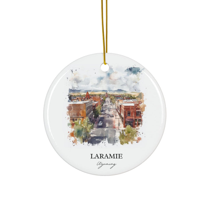 Laramie Wyoming Ornament: Unique Laramie Souvenir, Laramie WY Xmas Decor, and Authentic Laramie WY Gift