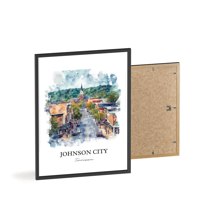 Johnson City TN Wall Art, Winged Deer Park Print, Tennessee Artwork, Johnson City Gift, Travel Print, Travel Poster, Housewarming Gift