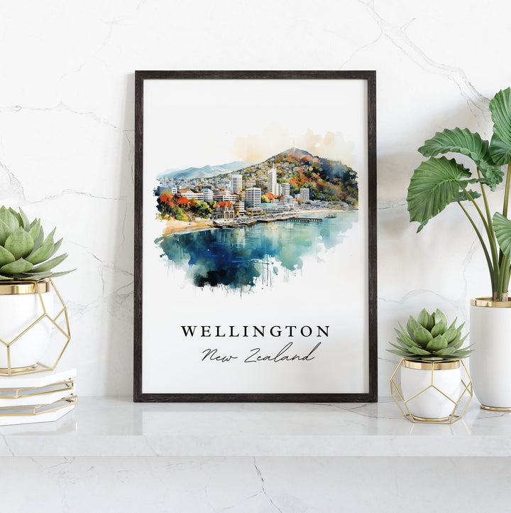 Wellington NZ wall art - New Zealand, Wellington poster, Wellington NZ Wedding gift, Birthday present, Custom Text, Personalized Gift