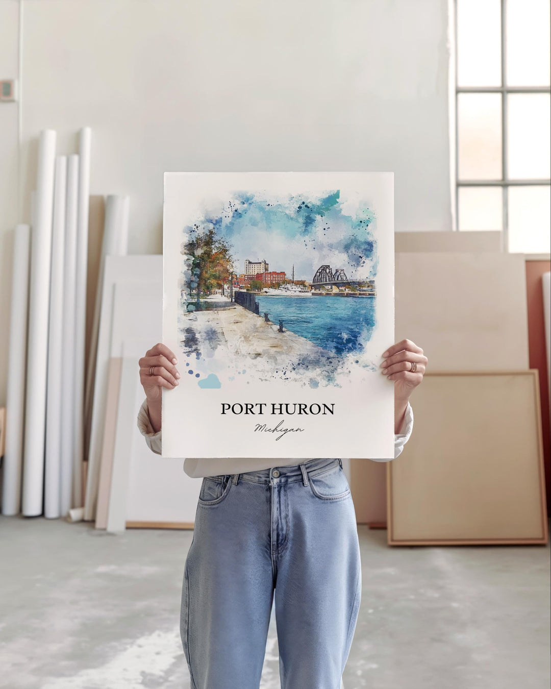 Port Huron, USA – Watercolor Art Print