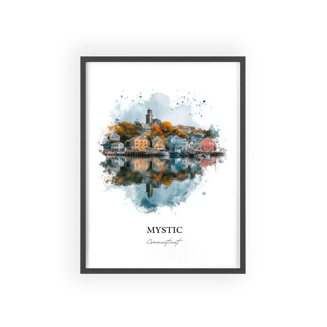Mystic, Connecticut – Watercolor Art Print