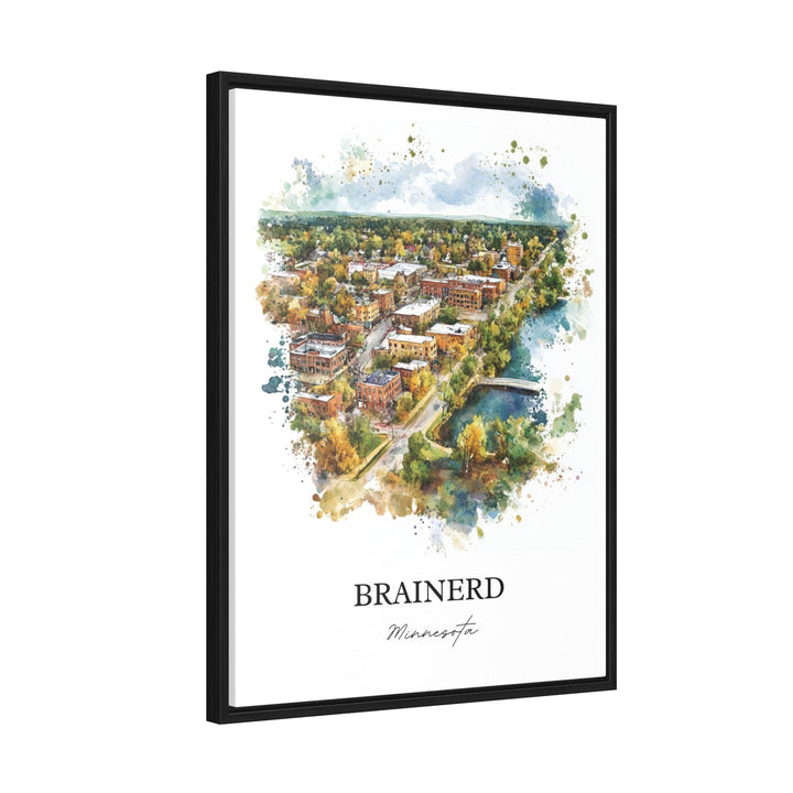 Brainerd MN Wall Art, Crow Wing County Print, Minnesota Watercolor Art, Brainerd Gift, Travel Print, Travel Poster, Housewarming Gift