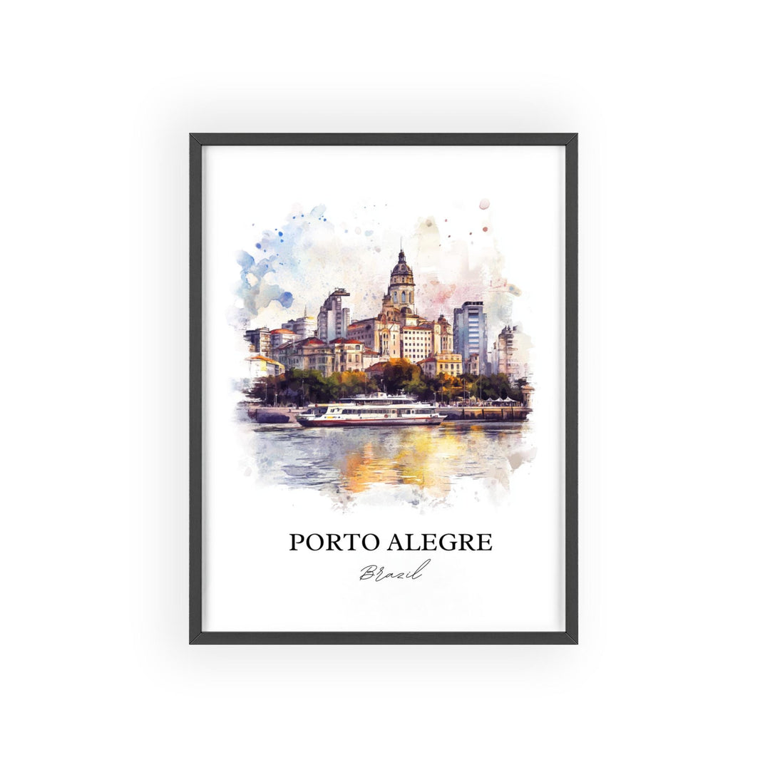 Porto Alegre, Brazil – Watercolor Art Print