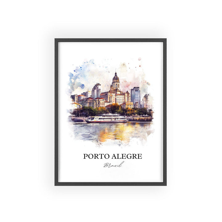 Porto Alegre, Brazil – Watercolor Art Print