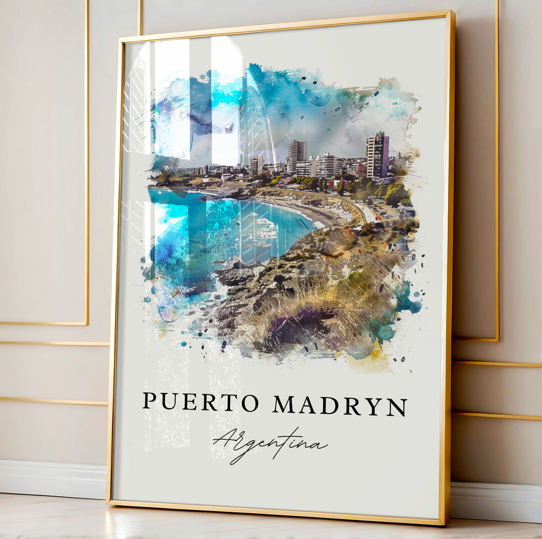 Puerto Madryn Wall Art, Argentina Print, Puerto Madryn Wall Art, Madryn Gift, Travel Print, Travel Poster, Travel Gift, Housewarming Gift