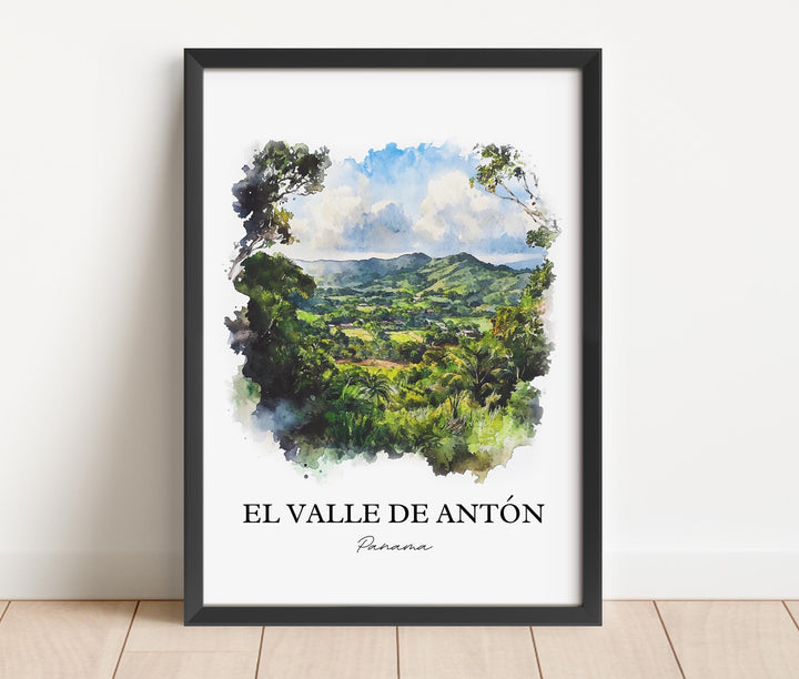 El Valle de Antón Wall Art, Panama Print, Panama Watercolor Art, El Valle de Antón Gift, Travel Print, Travel Poster, Housewarming Gift