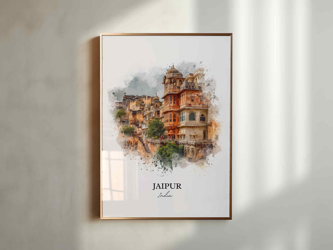 Jaipur, India – Watercolor Art Print