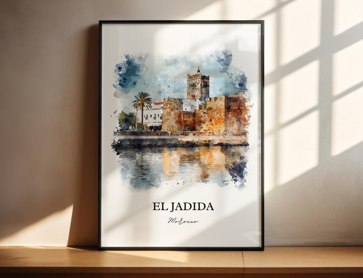 El Jadida, Morocco – Watercolor Art Print