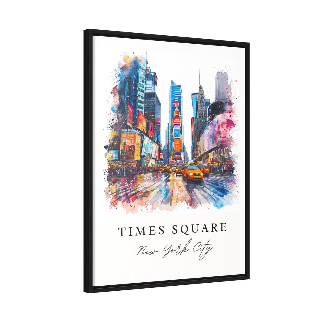 Times Square watercolor travel art - Manhattan, Times Square NYC print, Wedding gift, Birthday present, Custom Text, Perfect Gift