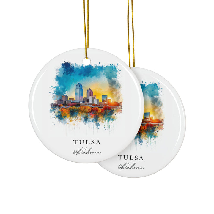 Tulsa OK Ornament: Unique Tulsa Souvenir, Tulsa Oklahoma Decor, and Authentic Tulsa Christmas Gift