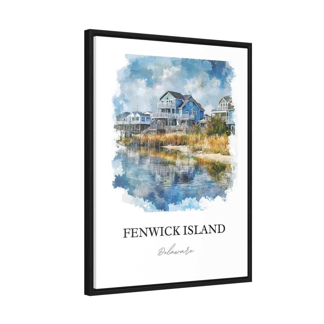 Fenwick Island Art, Sussex County DE Print, Delaware Watercolor Art, Fenwick Island DE Gift, Travel Print, Travel Poster, Housewarming Gift