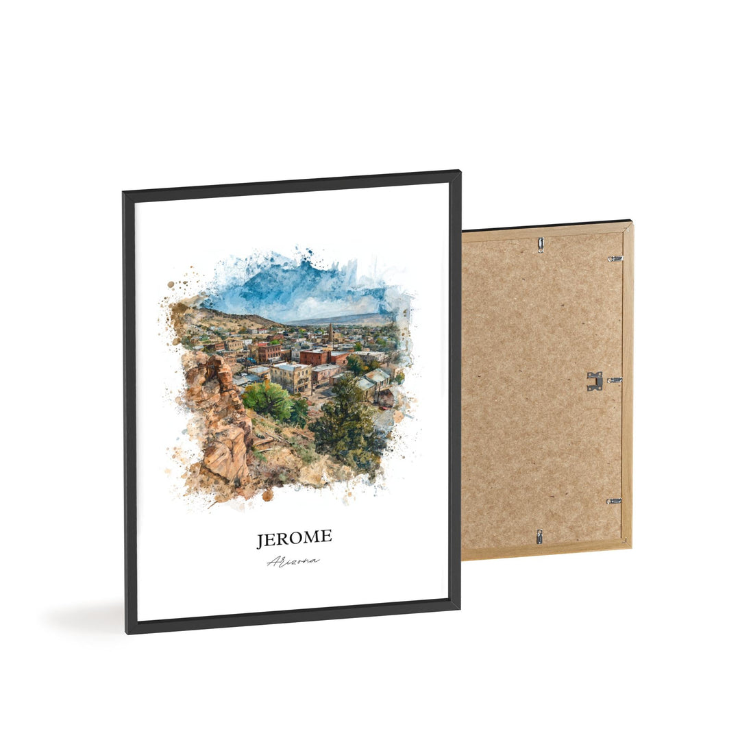 Jerome, Arizona – Watercolor Art Print