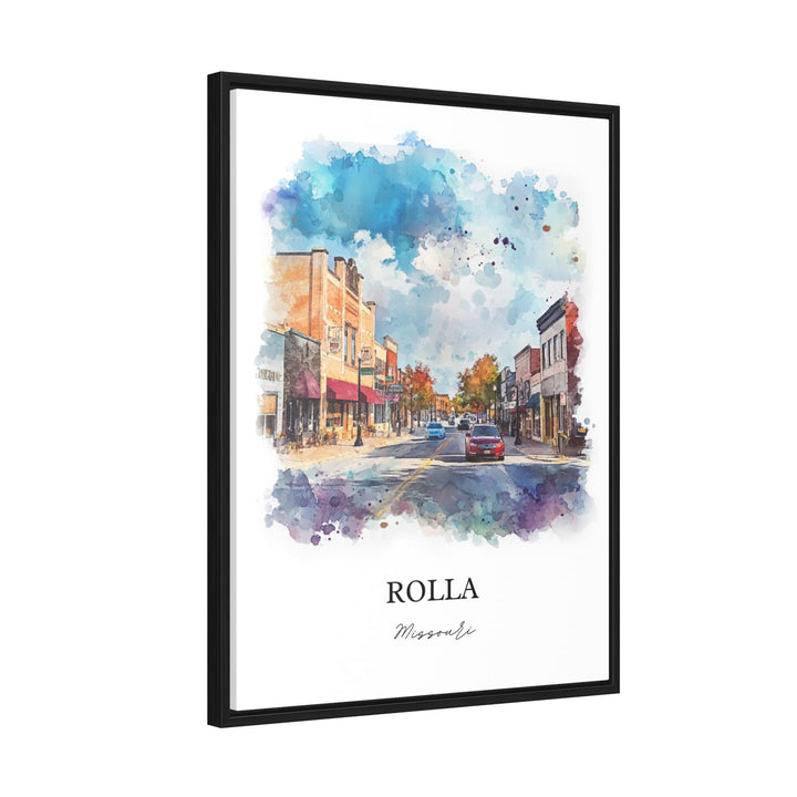 Rolla MO Wall Art, Rolla Missouri Print, Missouri Watercolor Art, Phelps County Gift, Travel Print, Travel Poster, Housewarming Gift