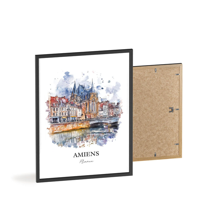 Amiens France Wall Art, Hauts-de-France Print, France Watercolor Art, Amiens France Gift, Travel Print, Travel Poster, Housewarming Gift