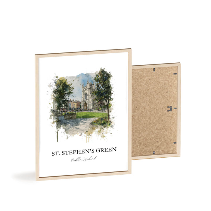 St. Stephen's Green, Ireland – Watercolor Art Print