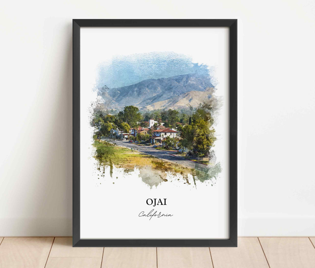 Ojai, California – Watercolor Art Print
