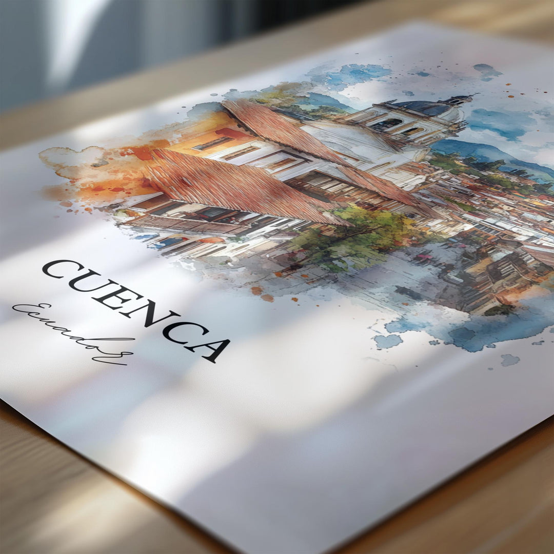 Cuenca, Ecuador – Watercolor Art Print
