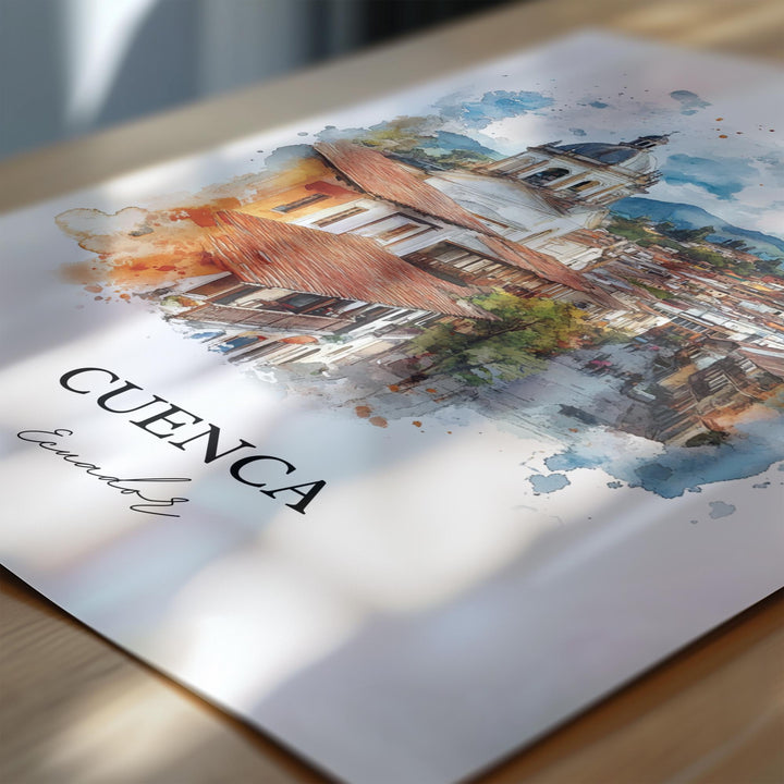 Cuenca, Ecuador – Watercolor Art Print
