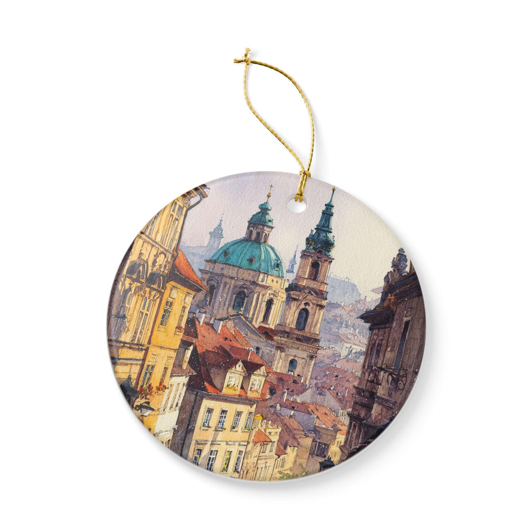 Prague CZ Ornament: Unique Prague Souvenir, Prague Xmas Decor, and Authentic Prague Czech Republic Gift