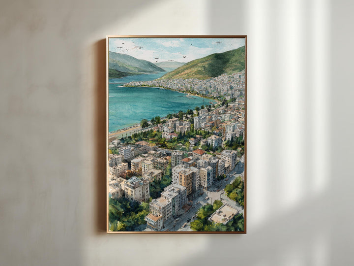 Sarandë, Albania – Watercolor Art Print