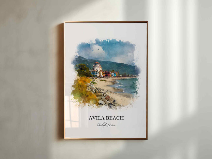 Avila Beach, CA – Watercolor Art Print