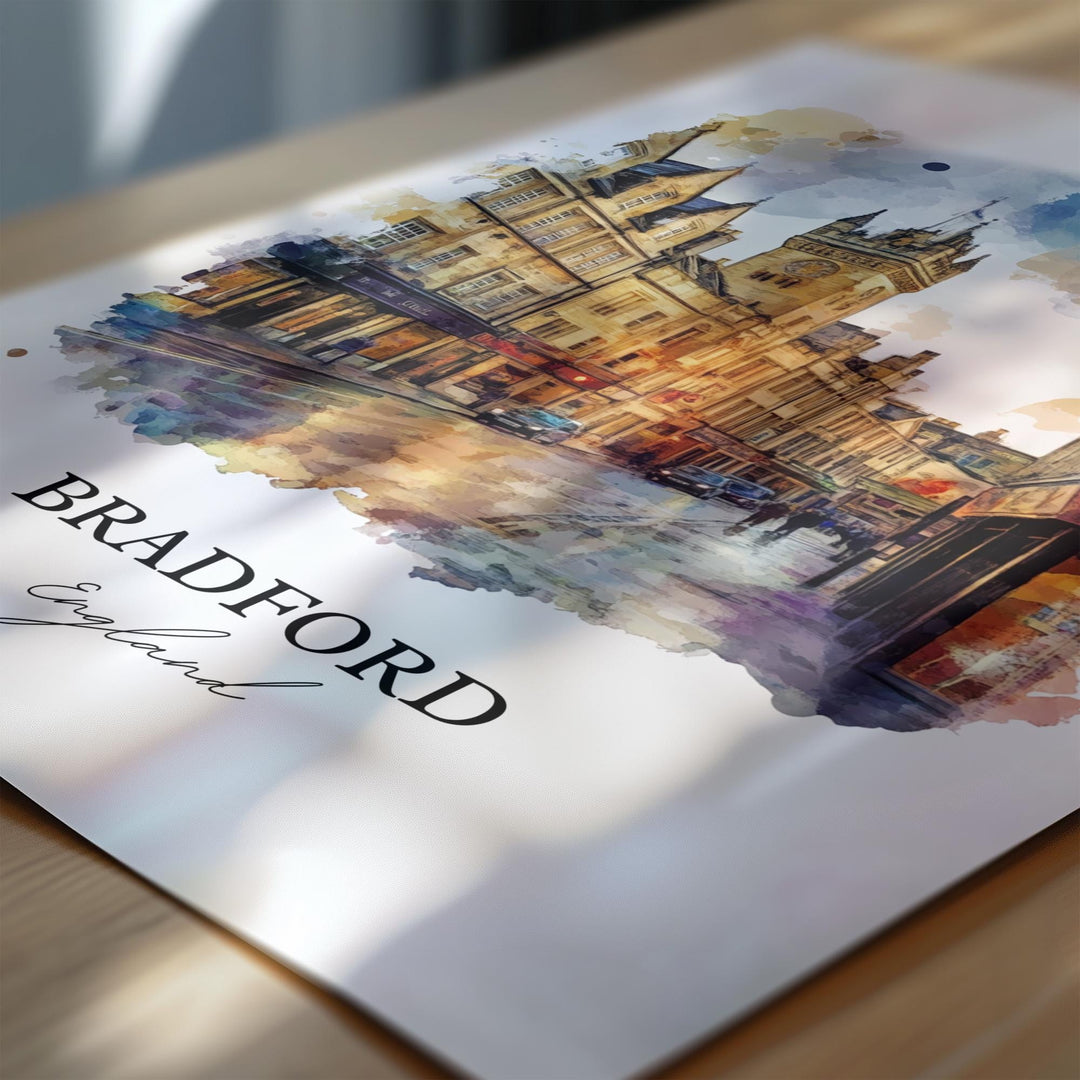 Bradford, England – Watercolor Art Print