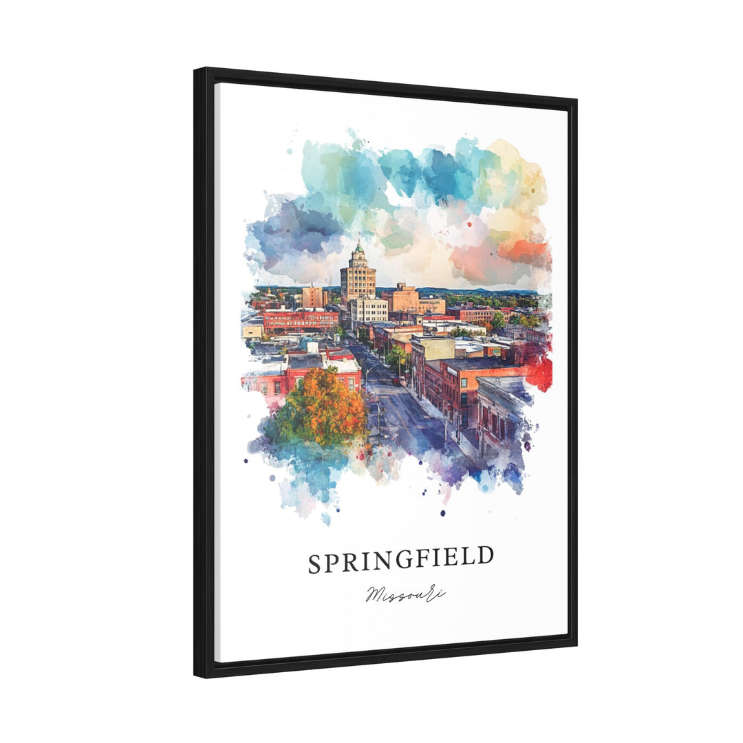 Springfield MO Art, Springfield Print, Springfield Missouri Watercolor, Springfield Gift,