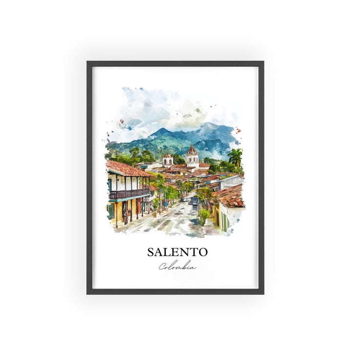 Salento Colombia Wall Art, Bogotá Print, Colombia Watercolor Art, Salento Colombia Gift, Travel Print, Travel Poster, Housewarming Gift