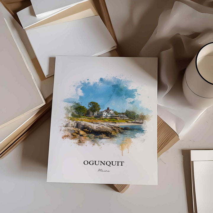 Ogunquit, Maine – Watercolor Art Print