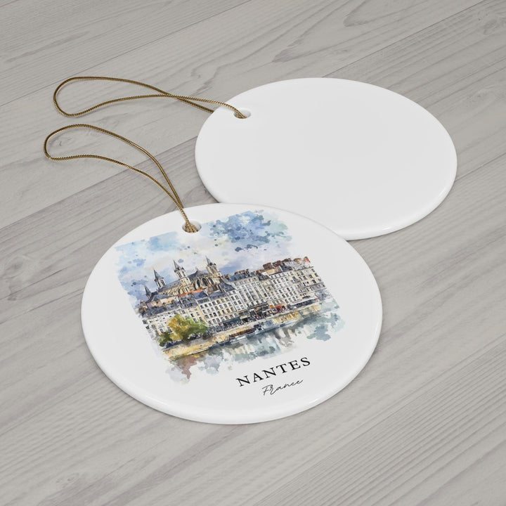 Nantes France Ornament: Unique Nantes Souvenir, Nantes Xmas Decor, and Authentic Nantes Christmas Gift