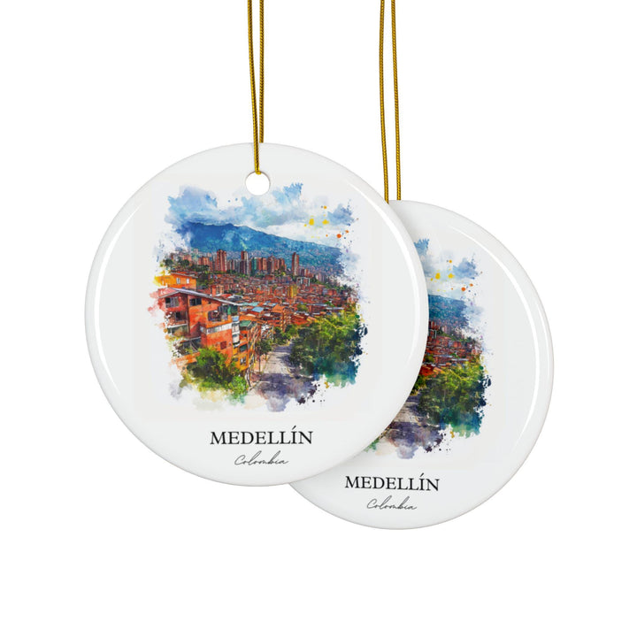 Medellin Colombia Ornament: Unique Medellin Souvenir, Medellin Xmas Decor, and Authentic Colombia South America Gift