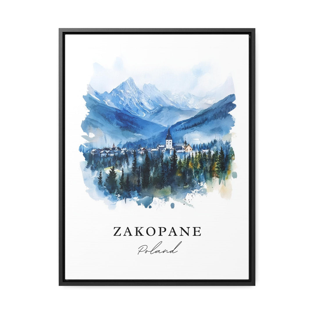 Zakopane Wall Art, Zakopane Poland Print, Tatras Mountains Watercolor Art, Zakopane Gift,