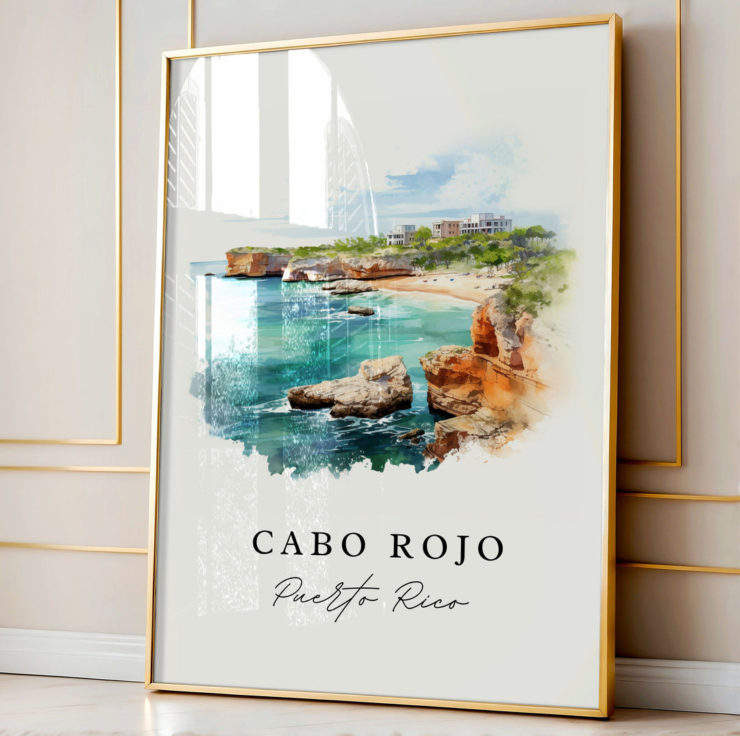 Cabo Rojo Wall Art, Puerto Rico Print