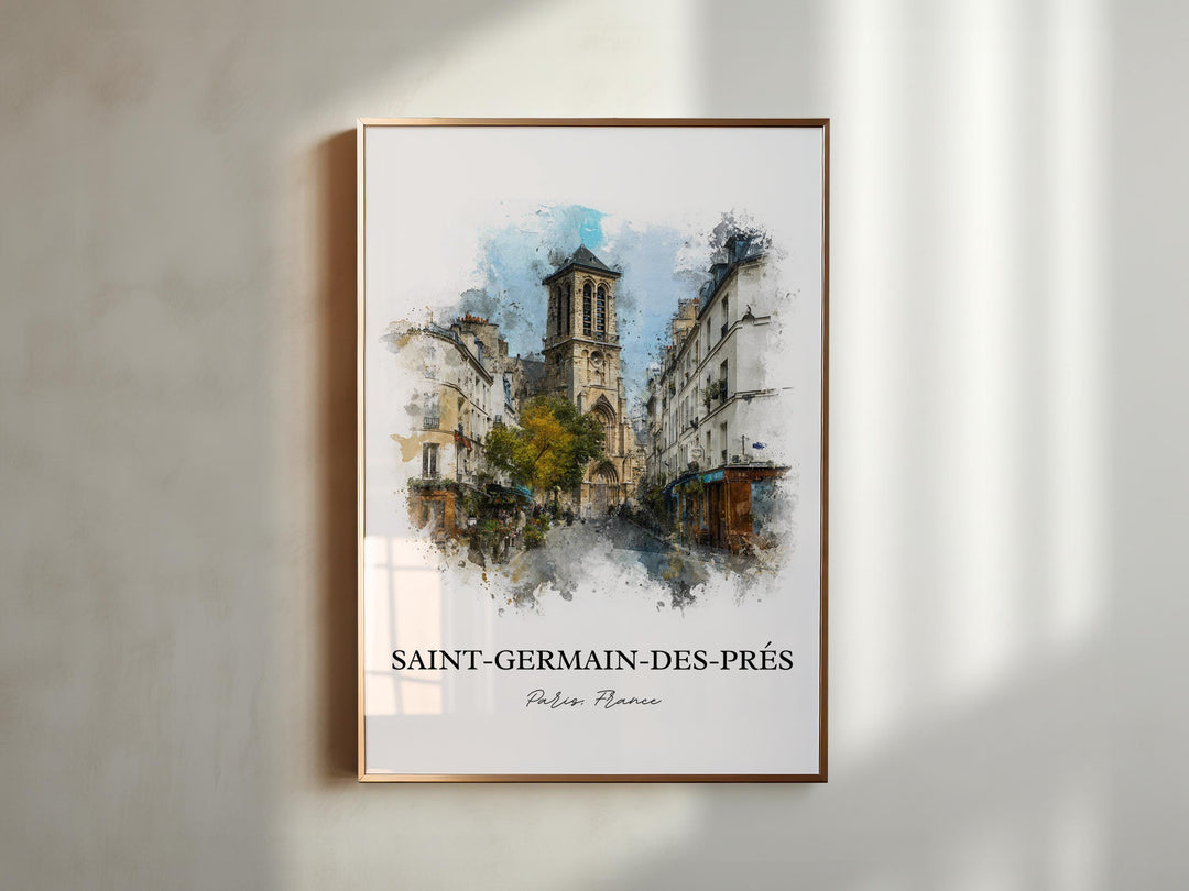 Saint-Germain-des-Prés, Paris – Watercolor Art Print