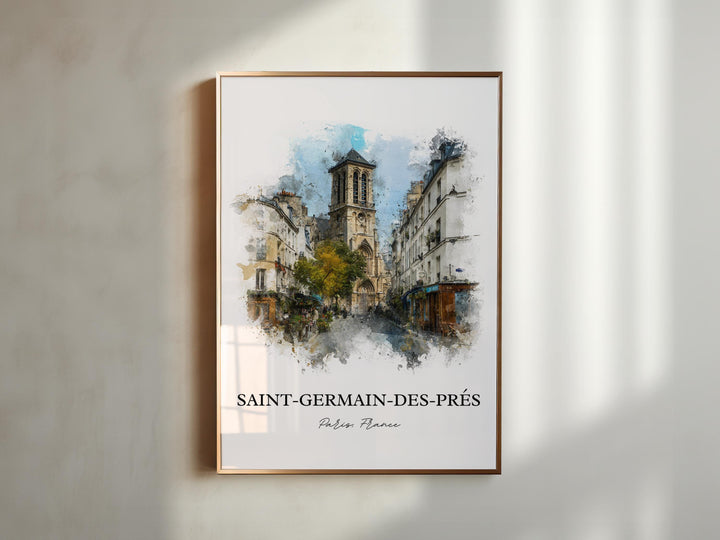 Saint-Germain-des-Prés, Paris – Watercolor Art Print