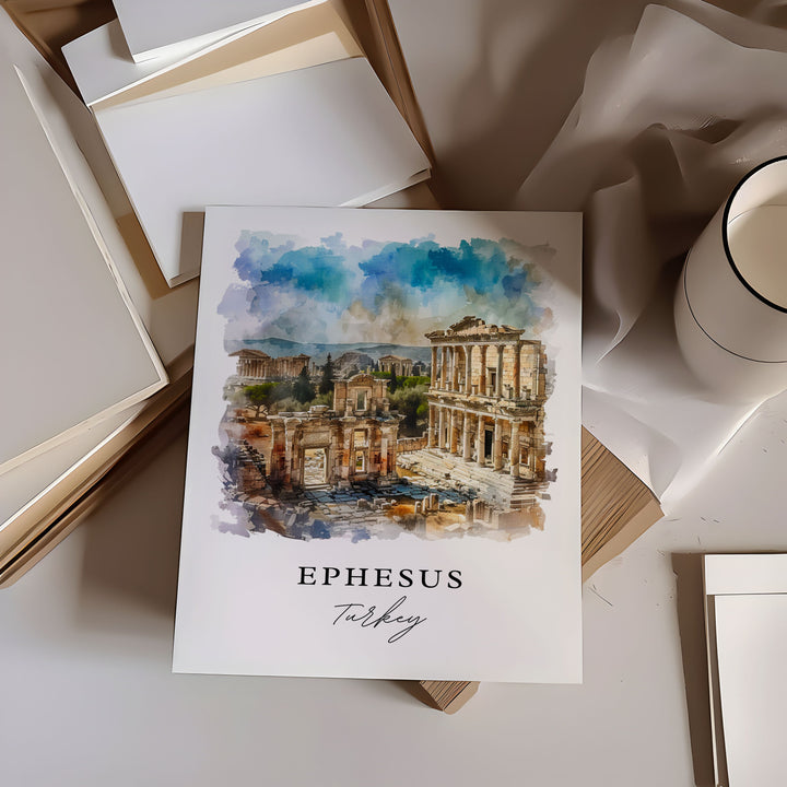 Ephesus Wall Art, Turkey Print, Ephesus Wall Art, Selçuk Gift, Ephesus Turkey Travel Print, Travel Poster, Travel Gift, Housewarming Gift