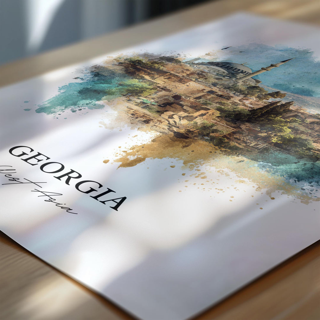 Tbilisi, Georgia – Watercolor Art Print