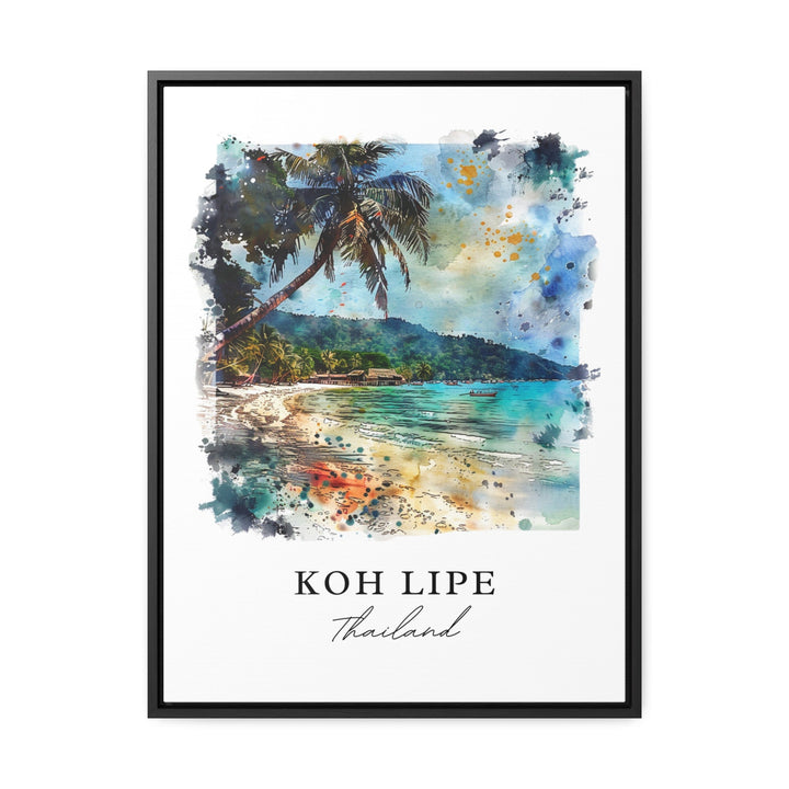 Koh Lipe Thailand Art, Koh Lipe Thailand Print, Andaman Sea Watercolor Art, Koh Lipe Gift,